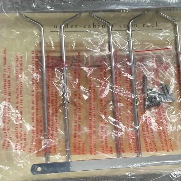 Pier 1 Under-Cabinet Stem Rack - Silver Tone NWT - Picture 5 of 6